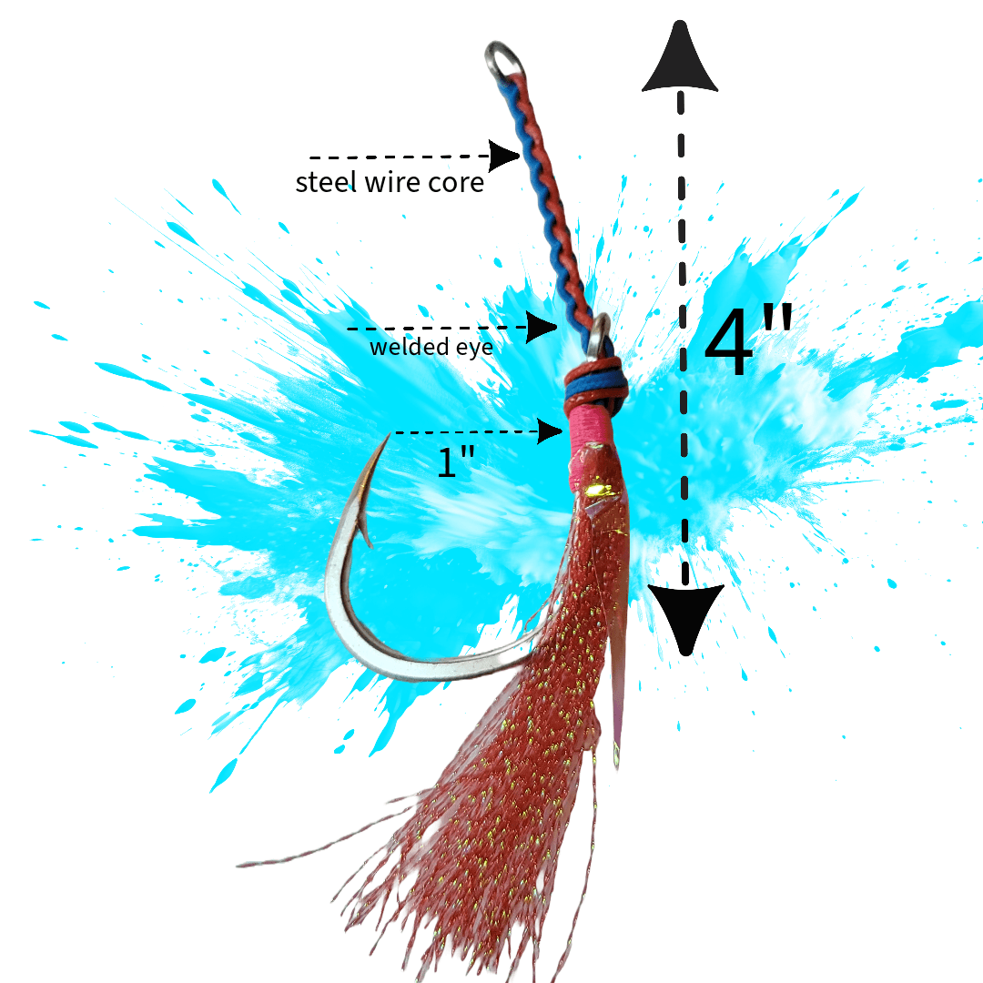 Kraken Assist Hooks – 10/0 Heavy-Duty Slow Pitch Jigging Hooks