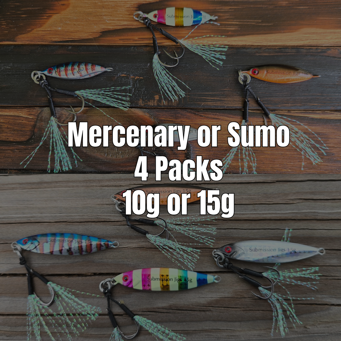 Sumo & Mercenary Micro Slow Pitch Jig – 4-Pack – 10g & 15g