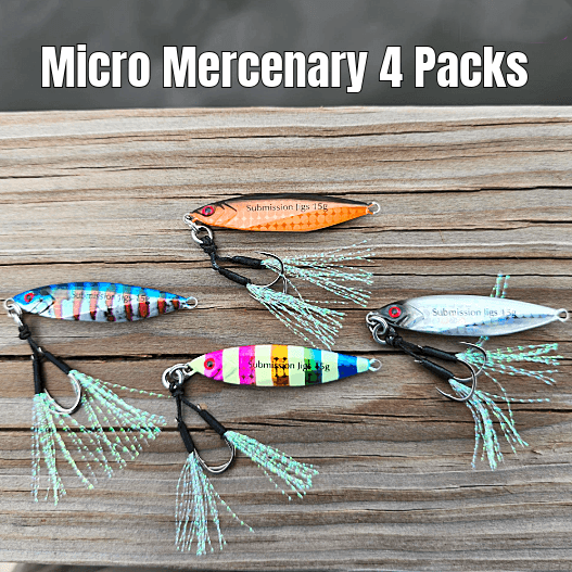 Sumo & Mercenary Micro Slow Pitch Jig – 4-Pack – 10g & 15g