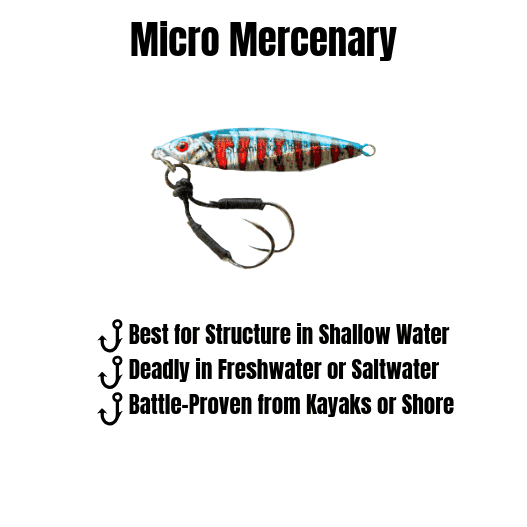 Mercenary Micro Slow Pitch Jig – 4-Pack – 10g & 15g