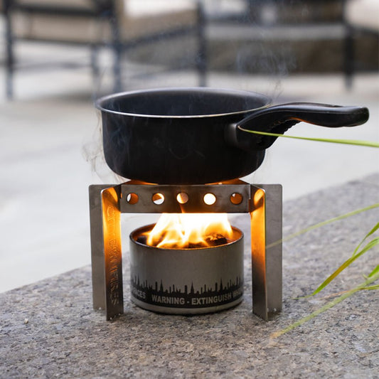 Collapsible Portable Camp Stove, Cooker & Trivet