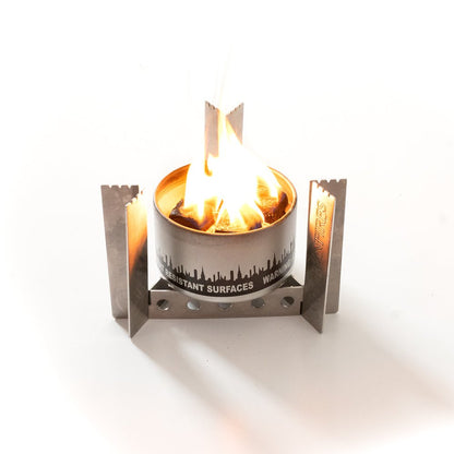 Collapsible Portable Camp Stove, Cooker & Trivet
