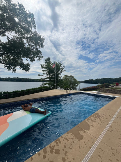 RadPadz® Cannonballer – Abstract | 6'x12' Inflatable Dock Platform