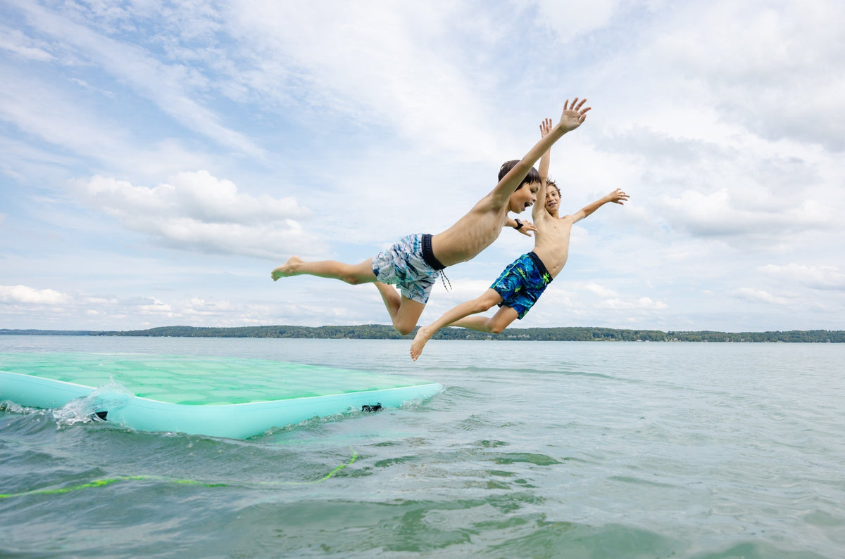 RadPadz® Cannonballer – Croc | 6'x12' Inflatable Dock Platform