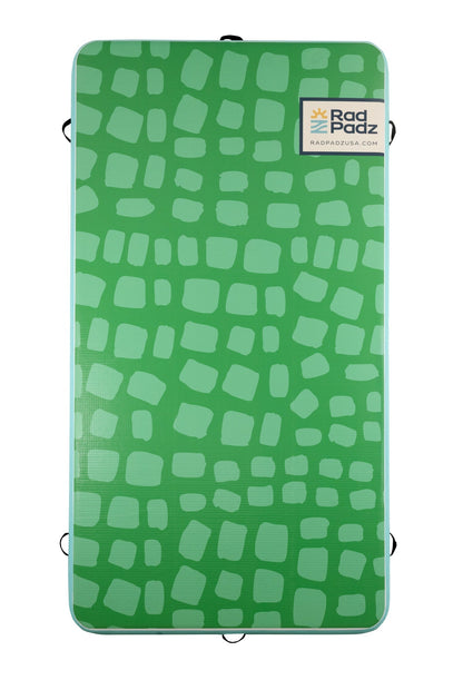 RadPadz® Cannonballer – Croc | 6'x12' Inflatable Dock Platform