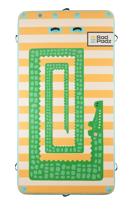 RadPadz® Cannonballer – Croc | 6'x12' Inflatable Dock Platform