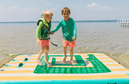 RadPadz® Cannonballer – Croc | 6'x12' Inflatable Dock Platform