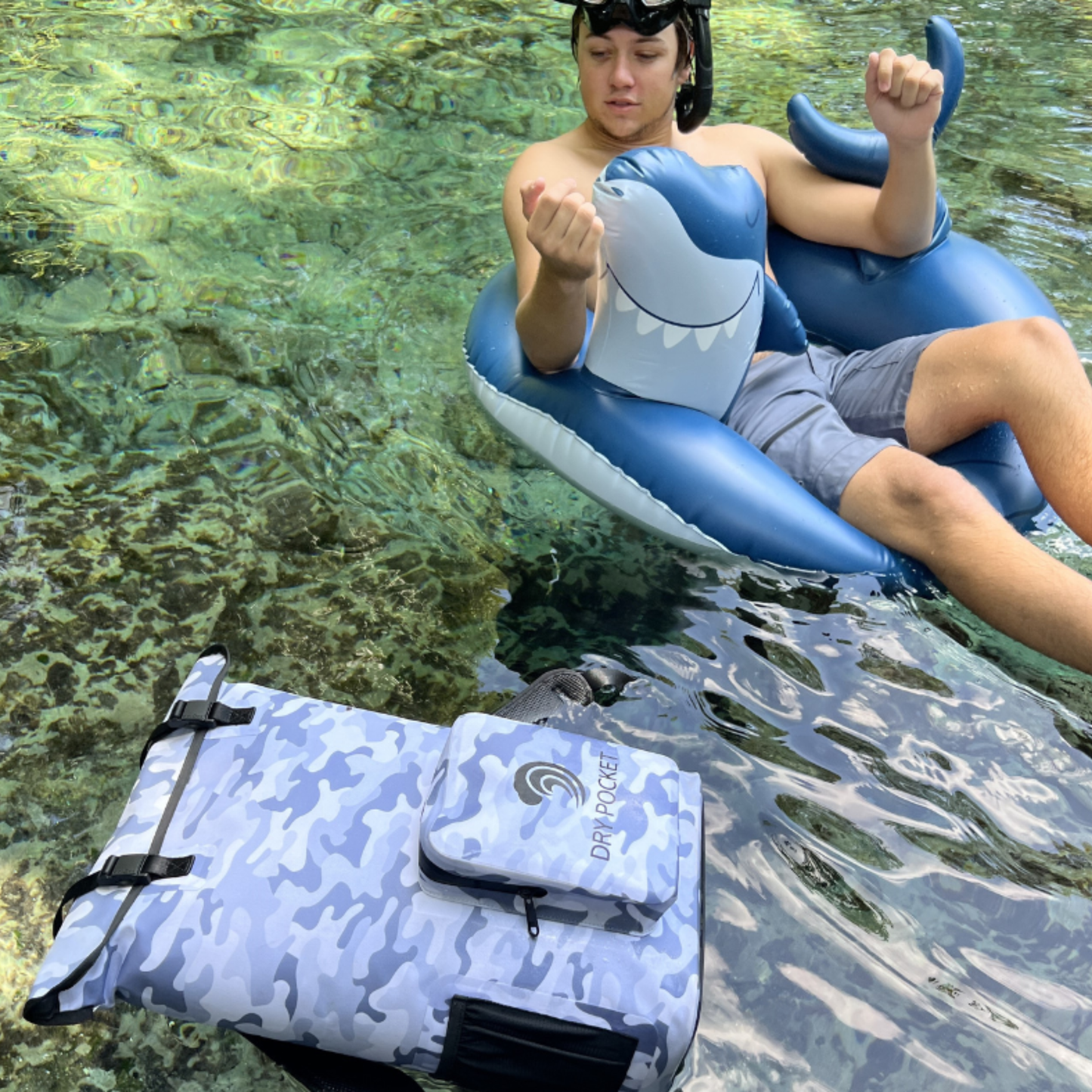 Dry Pocket Waterproof Floating Backpack Cooler - Snow Camo