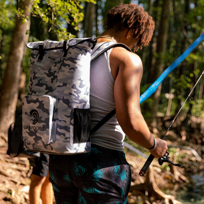 Dry Pocket Waterproof Floating Backpack Cooler - Snow Camo