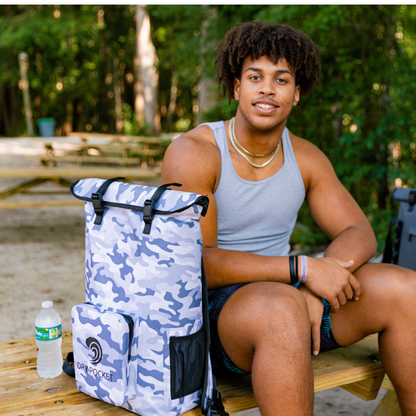 Dry Pocket Waterproof Floating Backpack Cooler - Snow Camo