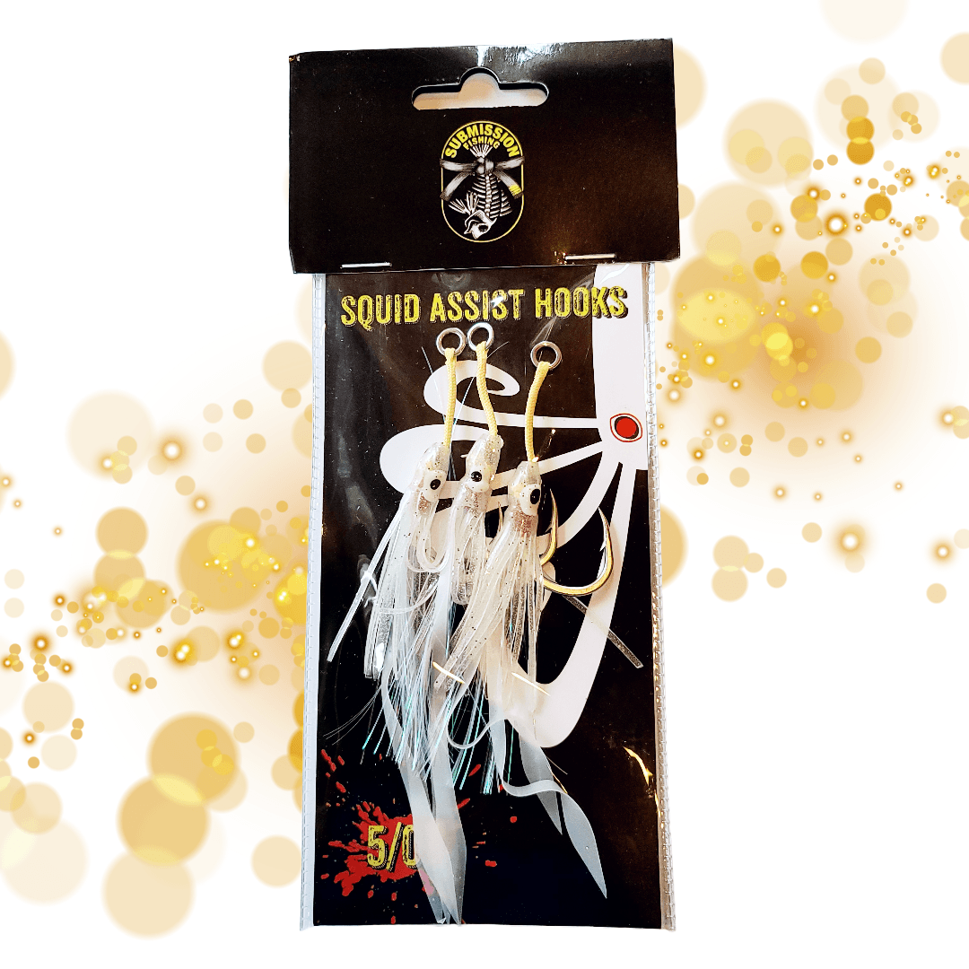 Squid Assist Hooks – Glow-in-the-Dark – 5/0 & 10/0